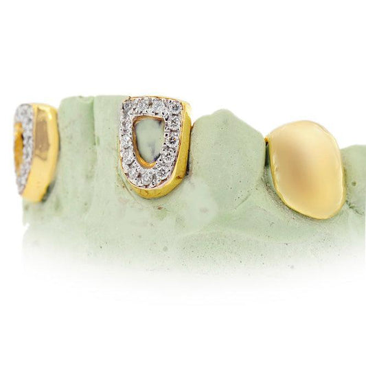 JDG1001- OPEN FACE AND SOLID TEETH PULLOUT GRILLZ - Johnny Dang & Co