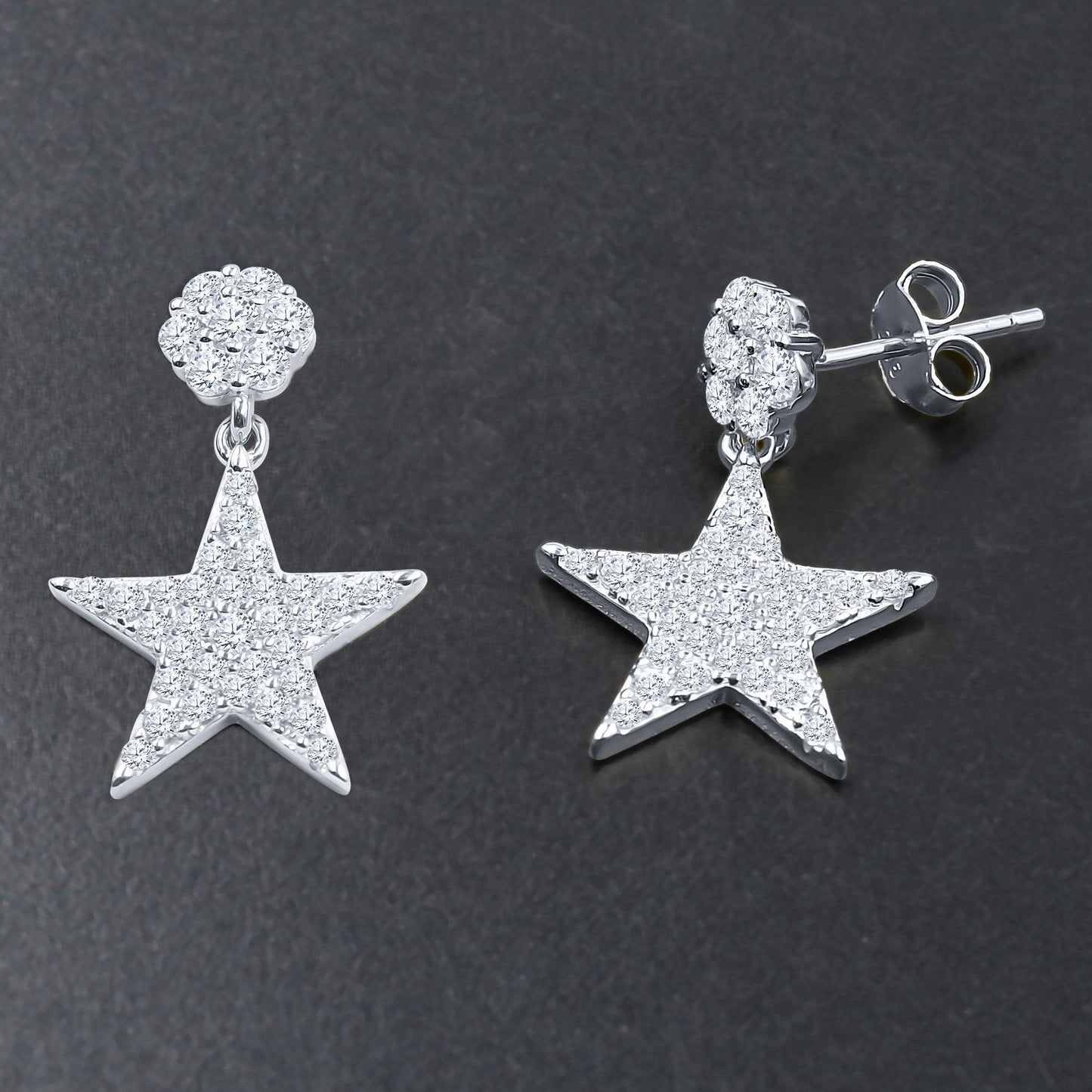 DAZZLING SILVER EARRINGS | BMW9214291 - Johnny Dang & Co