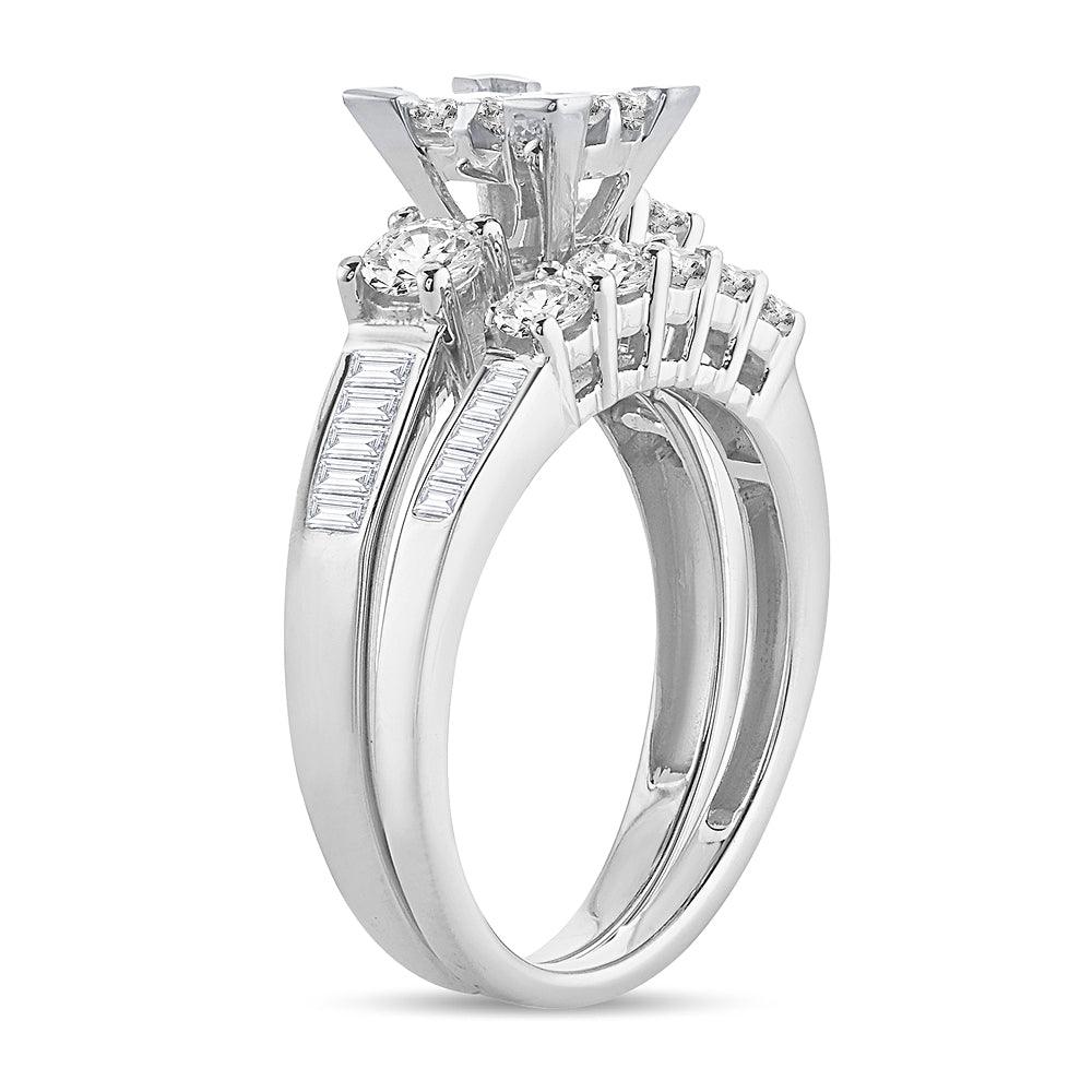 14K 2.00 CT PRINCESS CUT Diamond BRIDAL RING - Johnny Dang & Co
