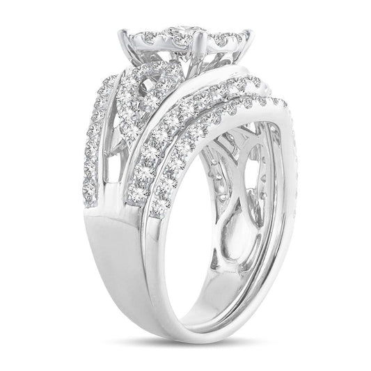 14K 1.90CT DIAMOND BRIDAL RING - Johnny Dang & Co