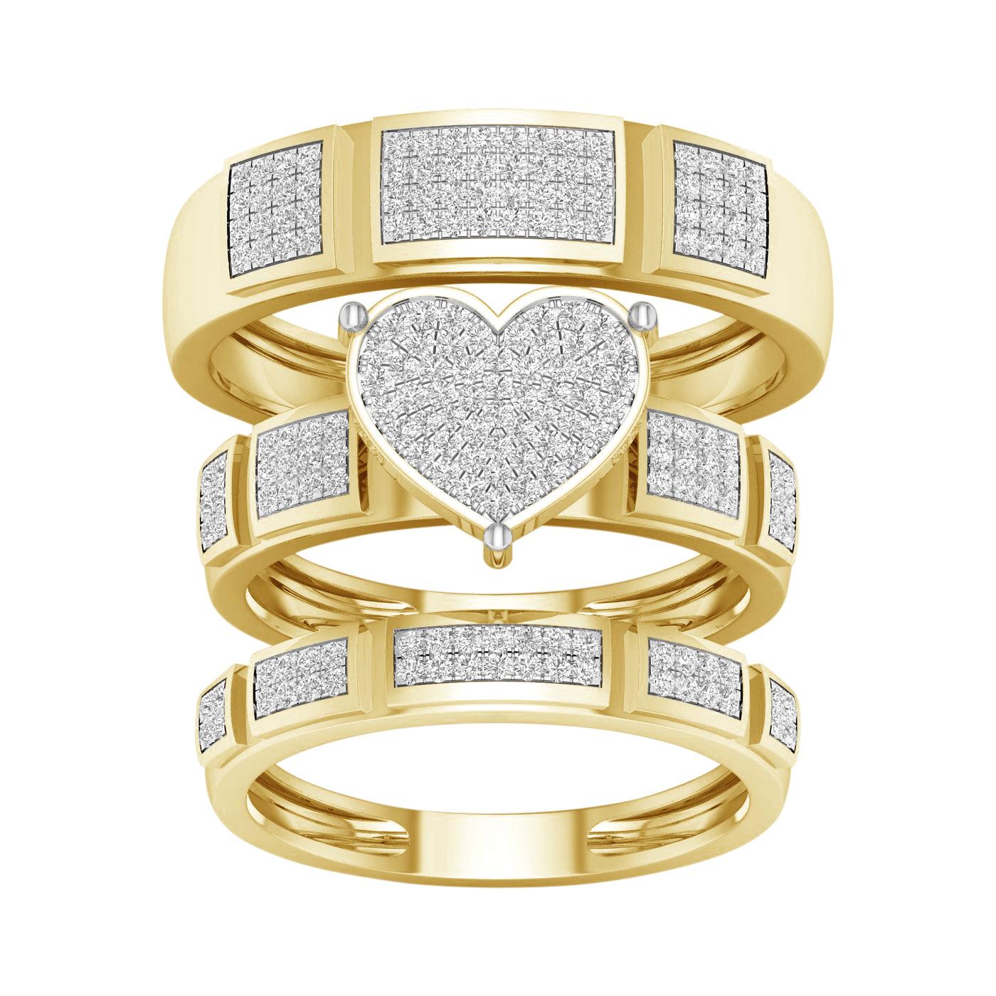10K 0.50CT Diamond TRIO SET - Johnny Dang & Co