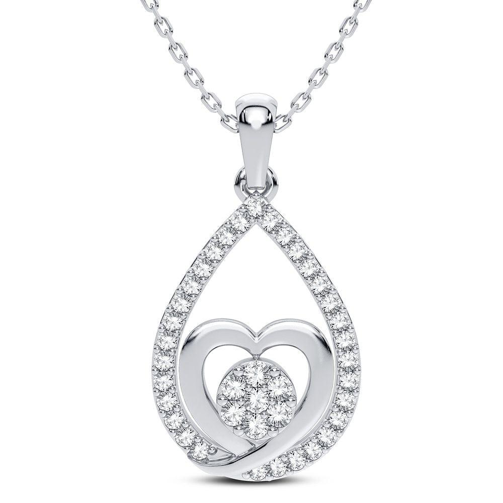 14K 0.25CT DIAMOND PENDANT - Johnny Dang & Co