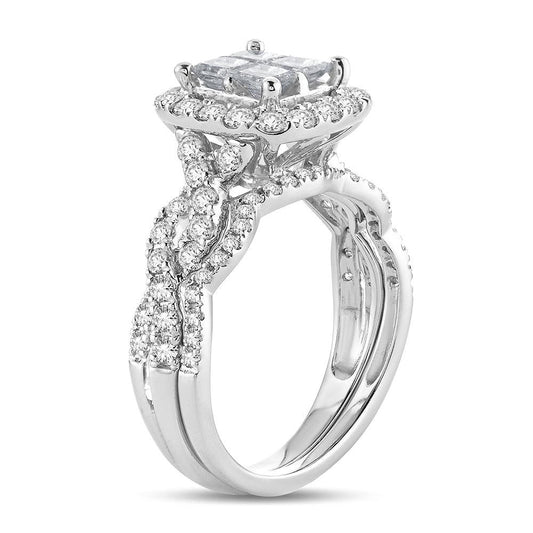 14K 1.75ct Diamond Bridal Ring - Johnny Dang & Co