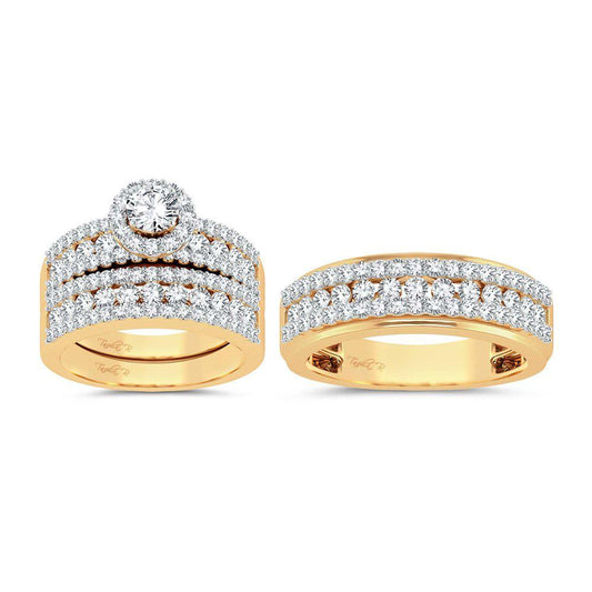 14K 3.01ct Diamond Trio Set - Johnny Dang & Co