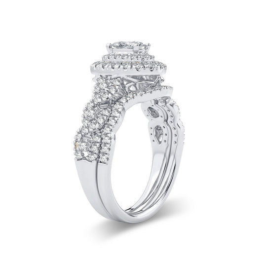 14K 1.00CT Diamond Bridal Ring - Johnny Dang & Co