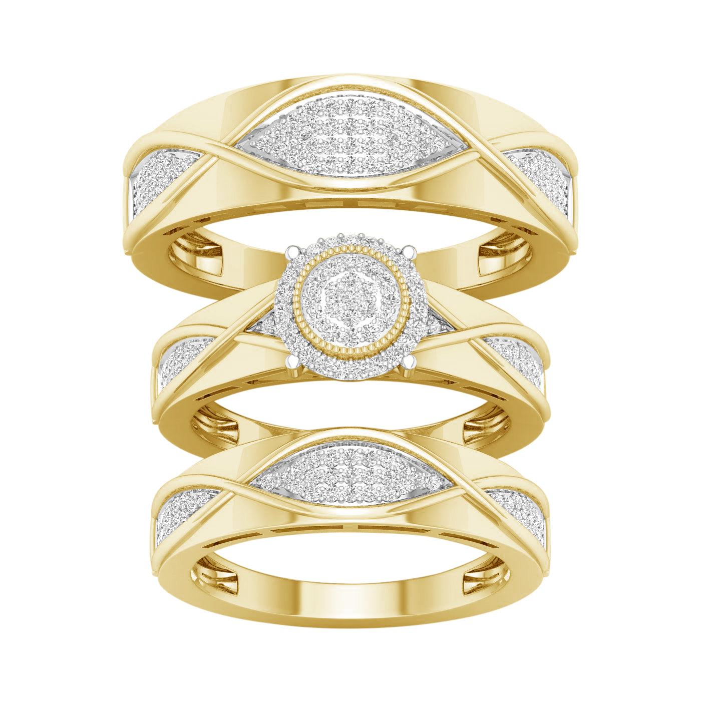 10K 0.50CT DIAM TRIO SET - Johnny Dang & Co