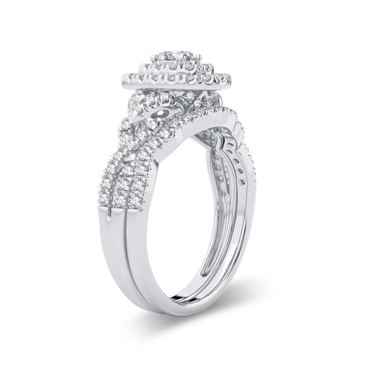 14K 1.00CT Diamond Bridal Ring - Johnny Dang & Co
