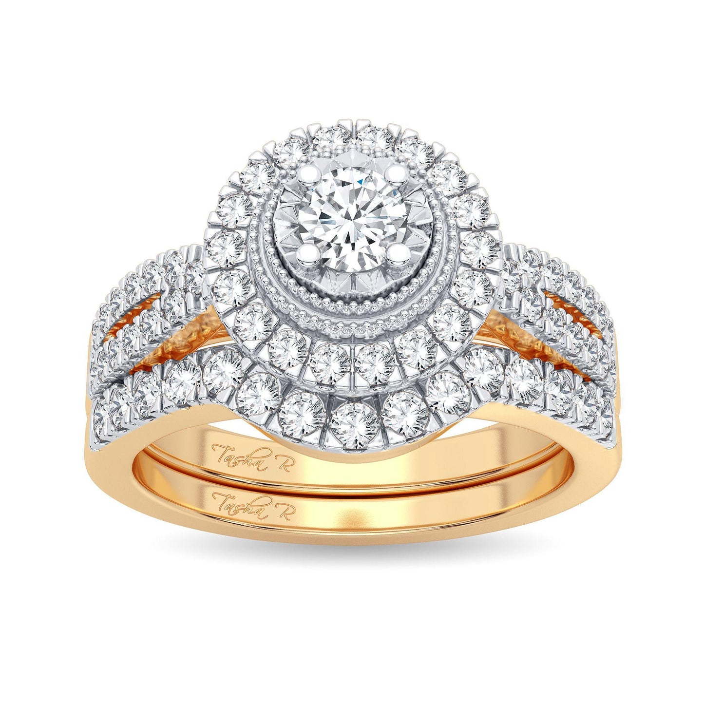 14K 0.75CT Diamond Bridal Ring - Johnny Dang & Co
