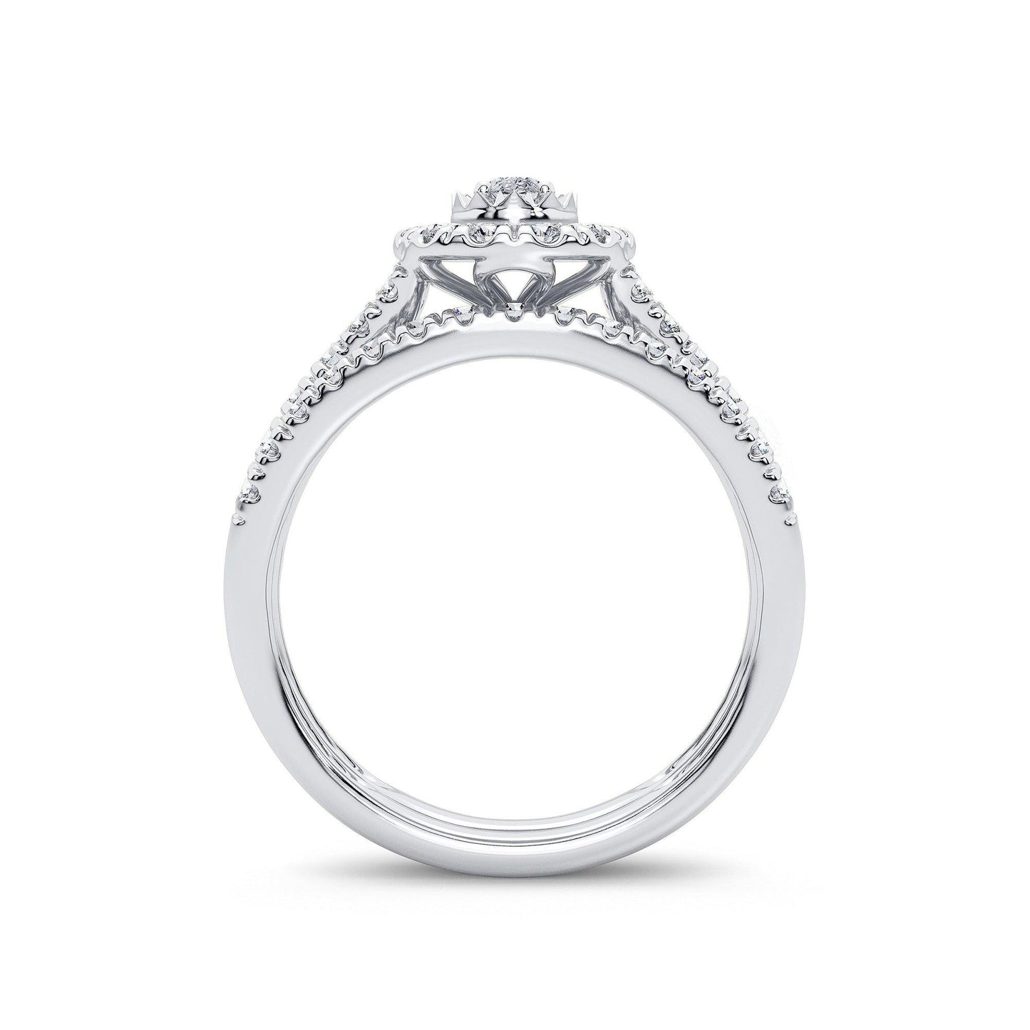 14K 1.00CT Diamond Bridal Ring - Johnny Dang & Co