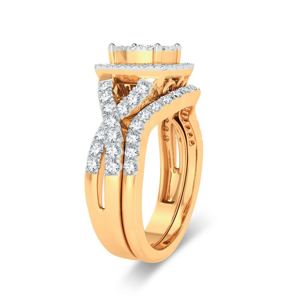 14K 1.00ct Diamond Bridal Ring - Johnny Dang & Co