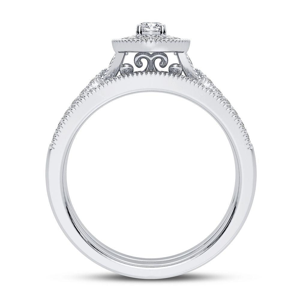 14K 0.50CT Diamond Bridal Ring - Johnny Dang & Co