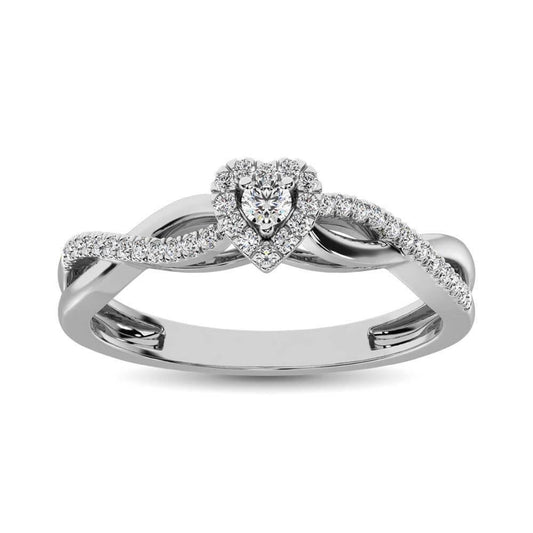 Diamond 0.4 Ct.Tw. Heart Engagement/Promise Ring - Johnny Dang & Co