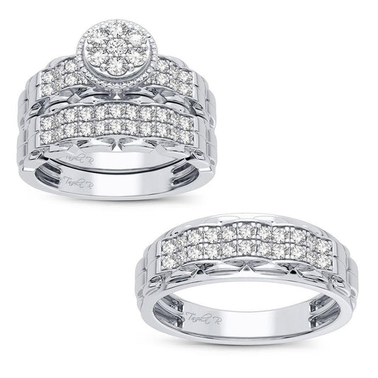 14K 1.00CT DIAMOND TRIO SET - Johnny Dang & Co
