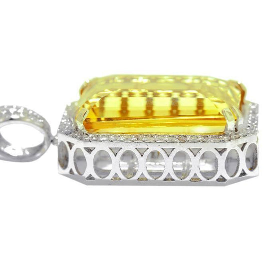 Yellow Baguette Pendant - Johnny Dang & Co