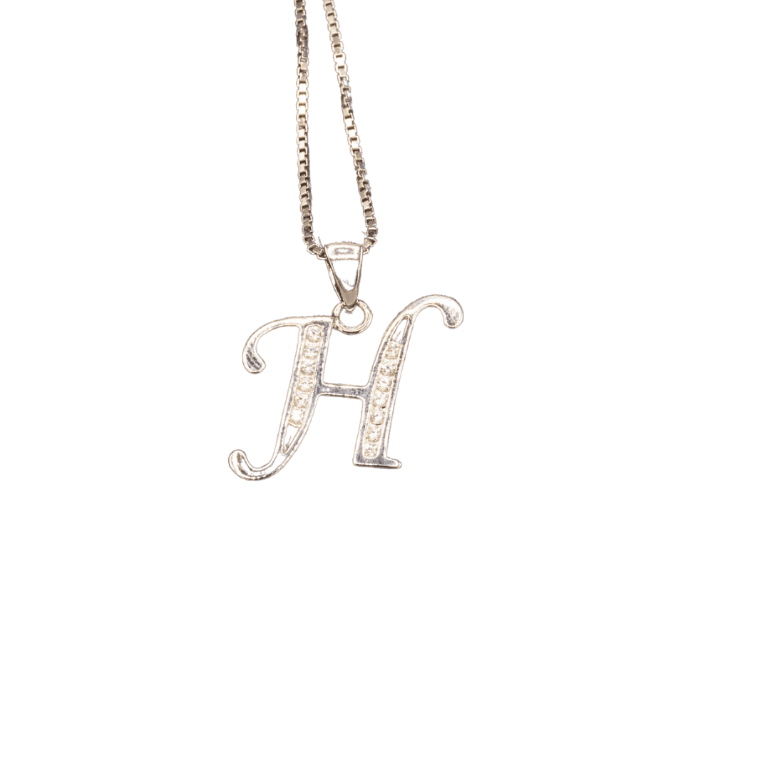 WHITE GOLD SCRIPT SILVER LETTER - Johnny Dang & Co