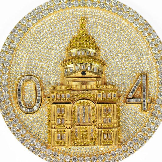 CUSTOM DIAMOND TEMPLE BUILDING PENDANT - Johnny Dang & Co