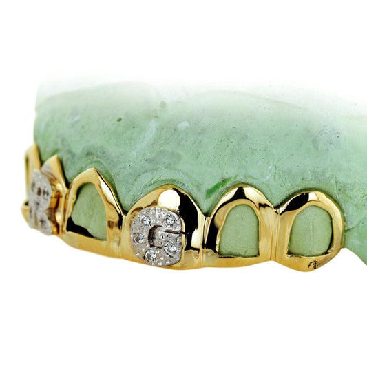 6 Piece Open Face Frames with Two Letters - JDG56-RG - Johnny Dang & Co