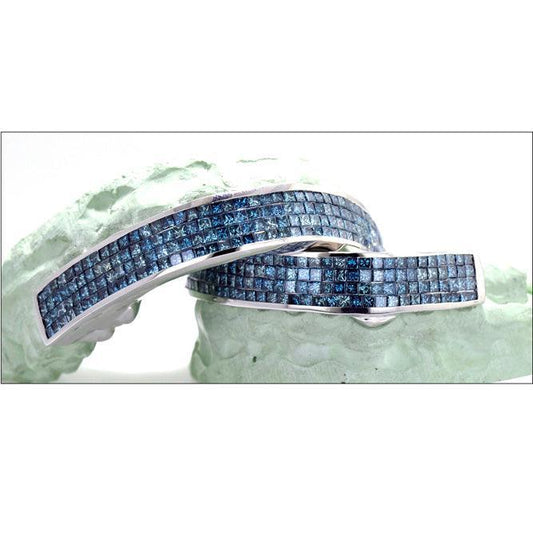 JDG65-BLUE MAGIC 4 ROW HAND SET DIAMOND GRILL - Johnny Dang & Co