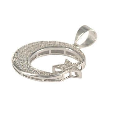 Silver Star and Crescent Pendant - Johnny Dang & Co