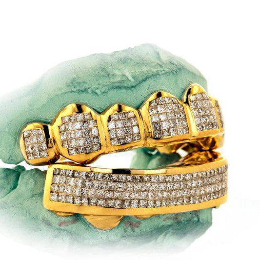 JDTK-G79 TRAVIS SCOTT CUSTOM HANDSET PRINCESS CUT INVISIBLE SET GRILLZ - Johnny Dang & Co