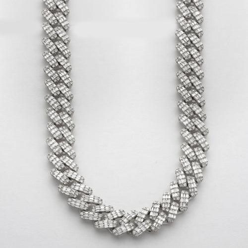 14KW 35.75CTW BAGUETTE DIAMOND MIAMI CUBAN CHAIN - Johnny Dang & Co