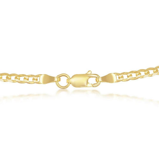 Sterling Silver 3mm Cuban Chain - Gold Plated - Johnny Dang & Co