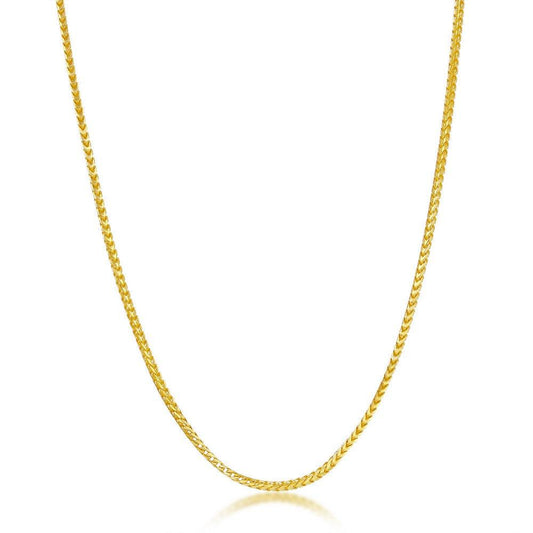 Sterling Silver 1.5mm Franco Chain - Gold Plated - Johnny Dang & Co