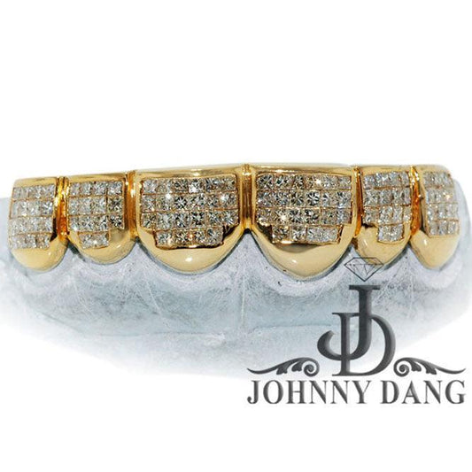 GOLDTEETH S-5060A 6 TEETH INVISIBLE HAND SET DIAMOND GRILL - Johnny Dang & Co