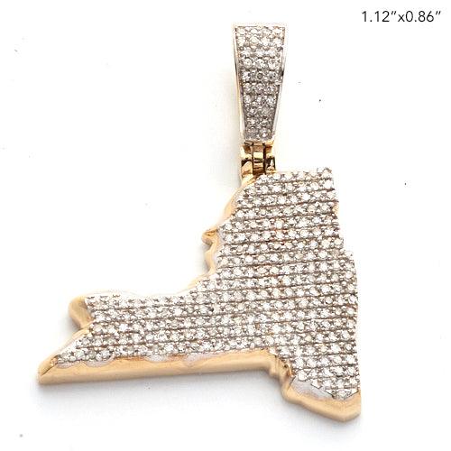 10KY 0.50CTW DIAMOND 3D STATE PENDANT - Johnny Dang & Co