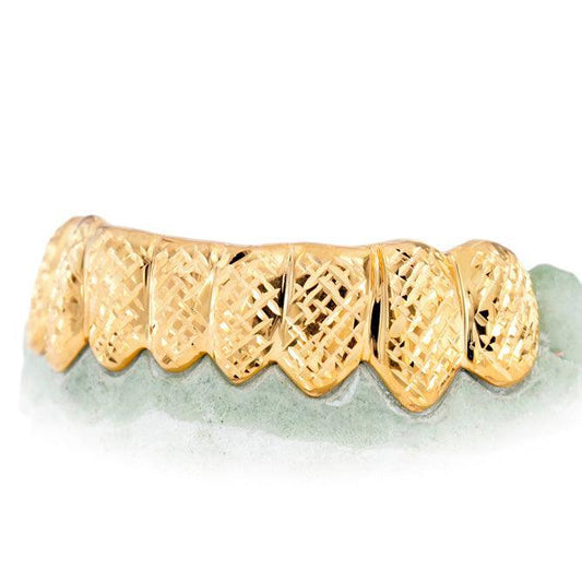 JDTK-TVJ-3034 8 Piece Solid Grill With Diamond Cuts - Johnny Dang & Co