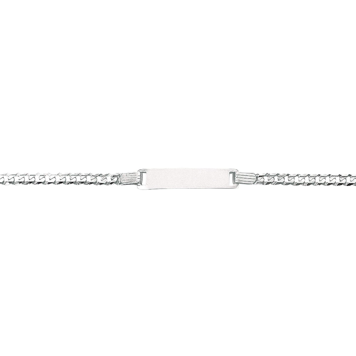 Kids 14kt 6 inches Gold Shiny Curb Link ID Bracelet with Lobster Clasp - Johnny Dang & Co