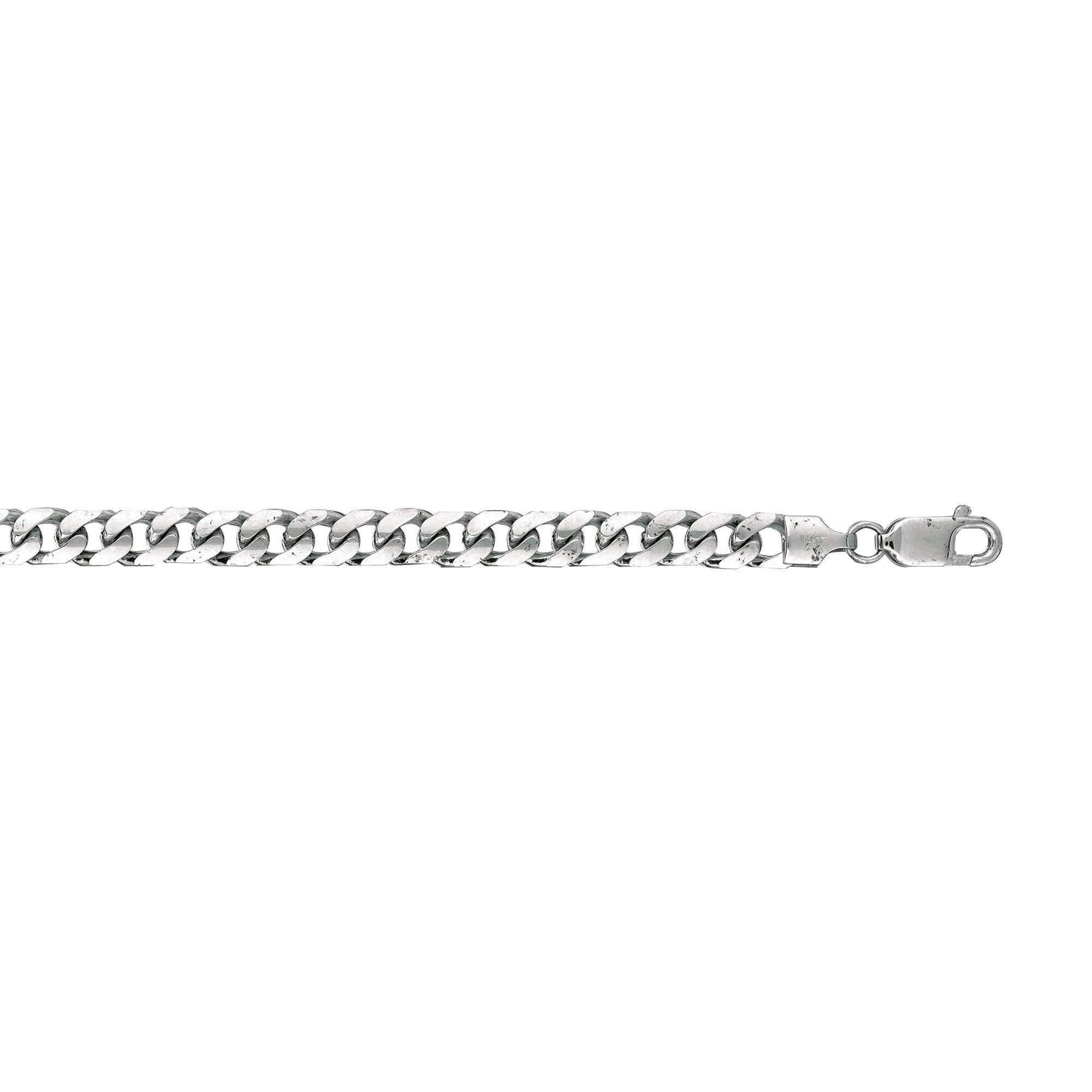14kt 8.50 inches White Gold 5.8mm Diamond Cut Miami Cuban Link Chain with Lobster Clasp - Johnny Dang & Co