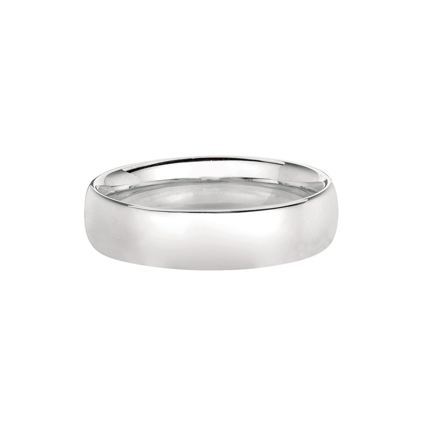 14K White Gold 6mm Wedding Band. Size 6,7,8,9,10,11,12 - Johnny Dang & Co