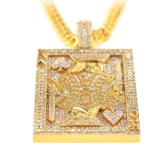 CJ5203 - CUSTOM DIAMOND KING CARD PENDANT - Johnny Dang & Co