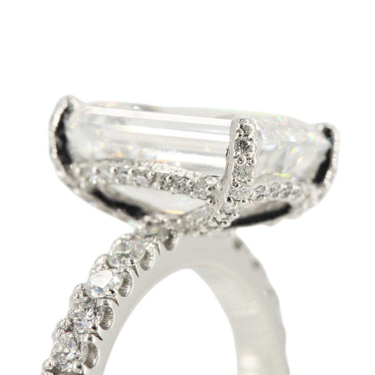Custom 4 Carat Emerald Cut Engagement Ring - Johnny Dang & Co