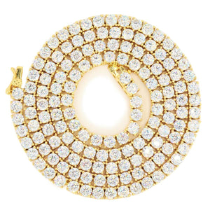 CZ SILVER TENNIS CHOKER 18" - 24" NECKLACE - Johnny Dang & Co