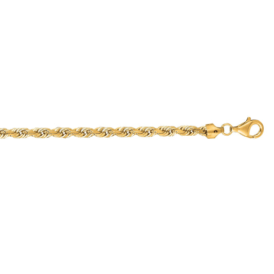 14K Gold 7.0mm Solid Royal Rope Chain - Johnny Dang & Co