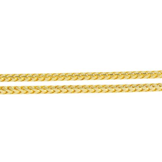 14K Gold 2.2mm Diamond Cut Solid Franco Chain - Johnny Dang & Co