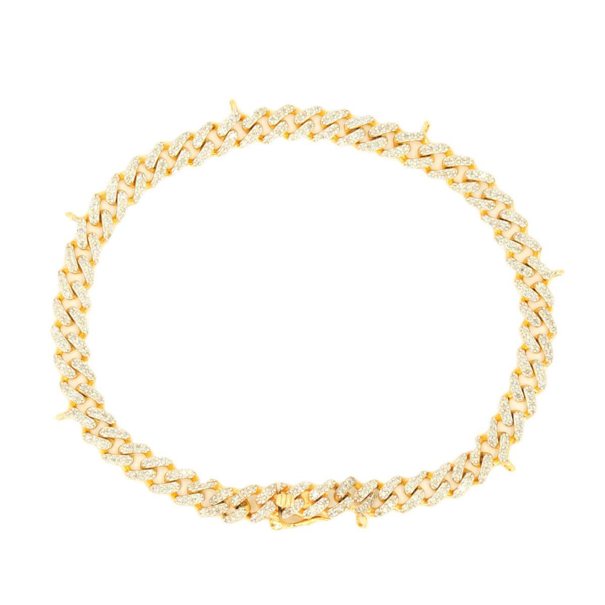 10k Gold 1.00ctw Diamond Link Charm Bracelet 7.5". Bracelet only. Charms sold separately - Johnny Dang & Co