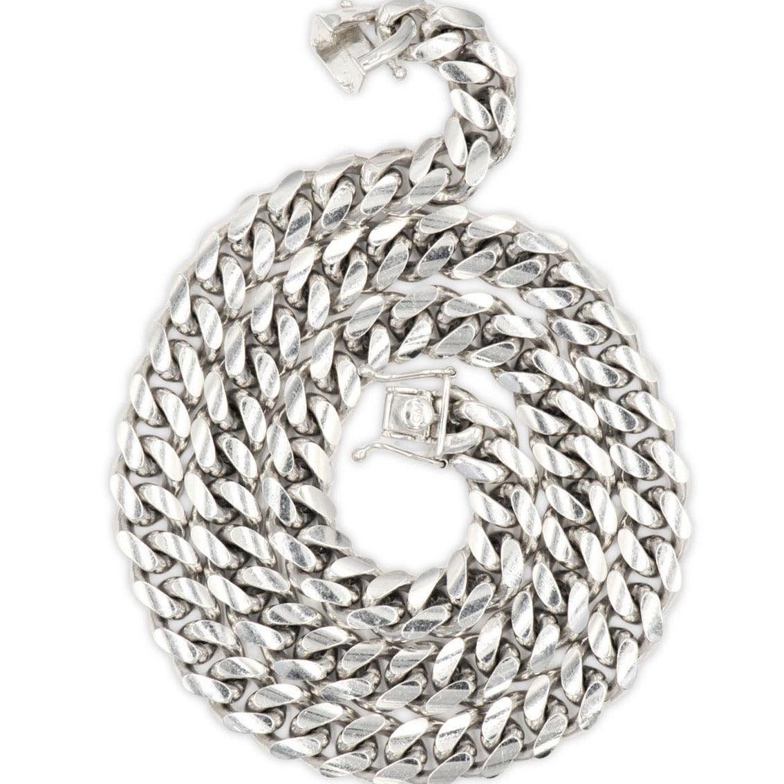 Silver 12mm Solid Cuban Chain 20" 22" 24" - Johnny Dang & Co