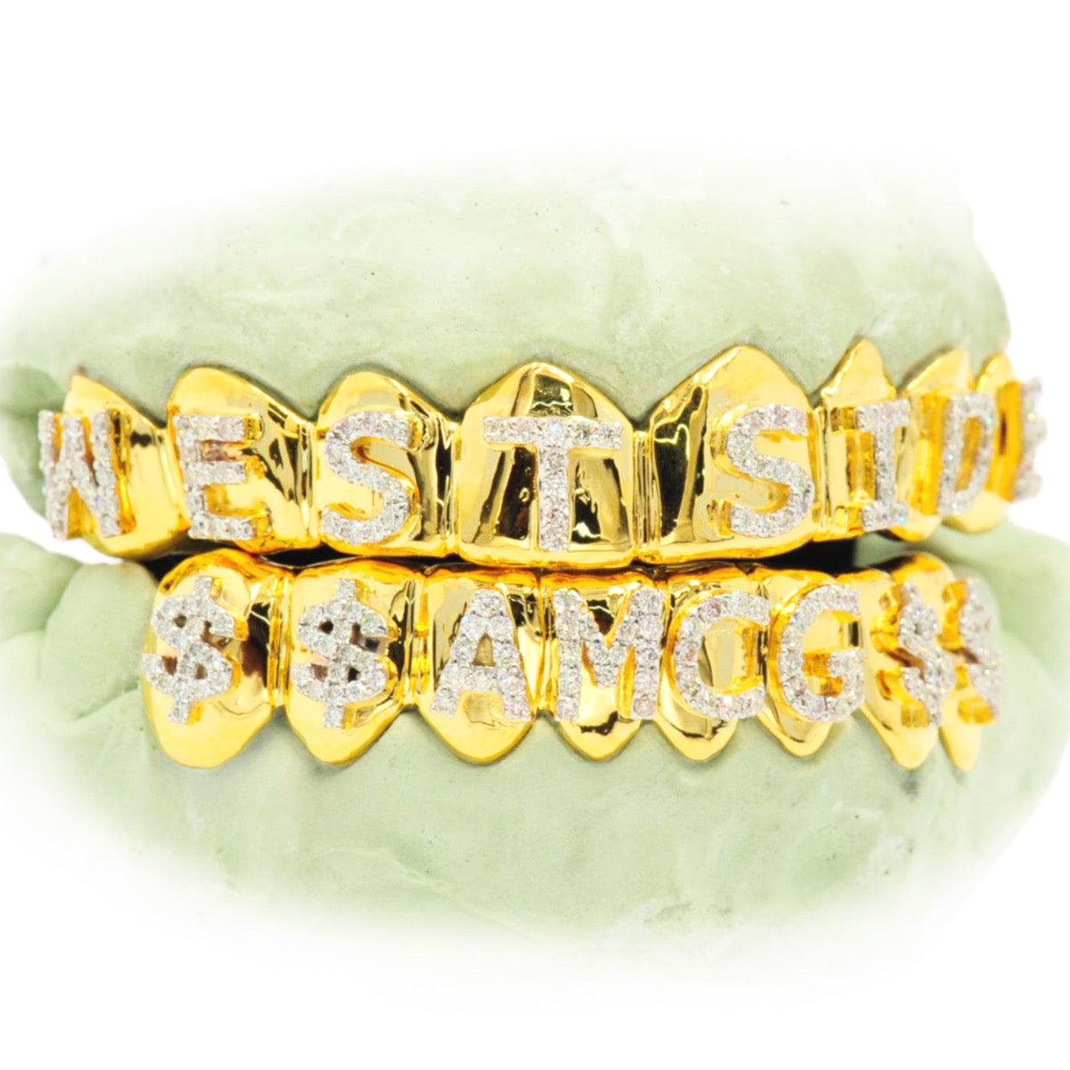 JDTK-1563-2 Custom Diamond Prong Set Grill - Johnny Dang & Co