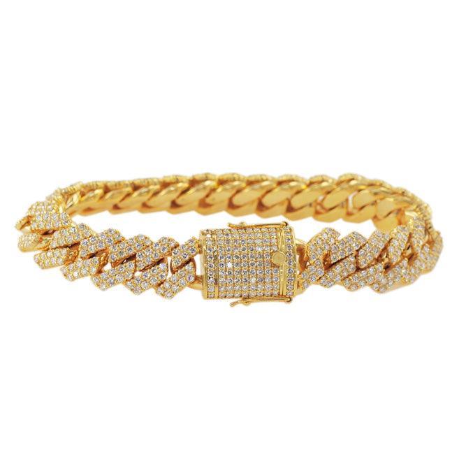 JDBR133.6 - CUSTOM DIAMOND CUBAN BRACELET - Johnny Dang & Co