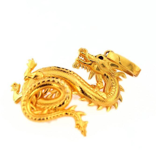 JDTK131181 - Custom Gold Dragon Pendant - Johnny Dang & Co