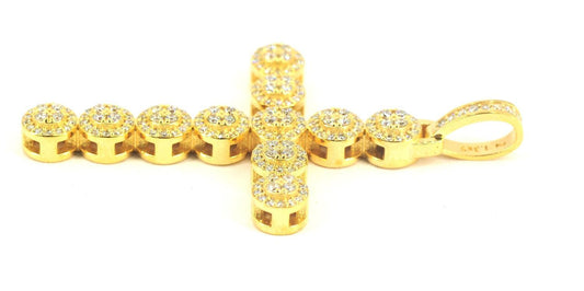 JDTK-HP22-137 14KY 1.90CTW DIAMOND CUSTER DESIGN CROSS - Johnny Dang & Co