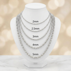 10KT Gold Diamond Cut Moon Chain