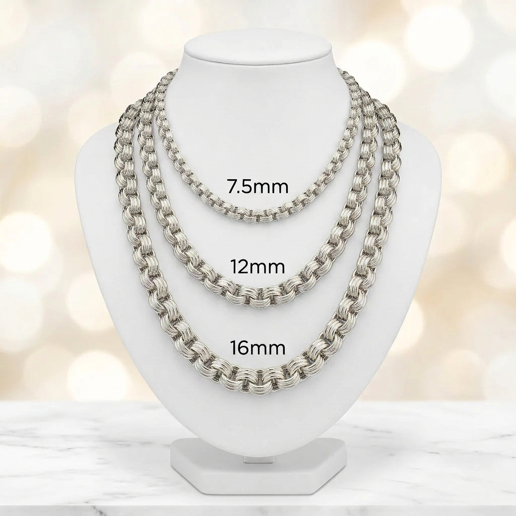 10KT Gold Hollow Alexander Chains