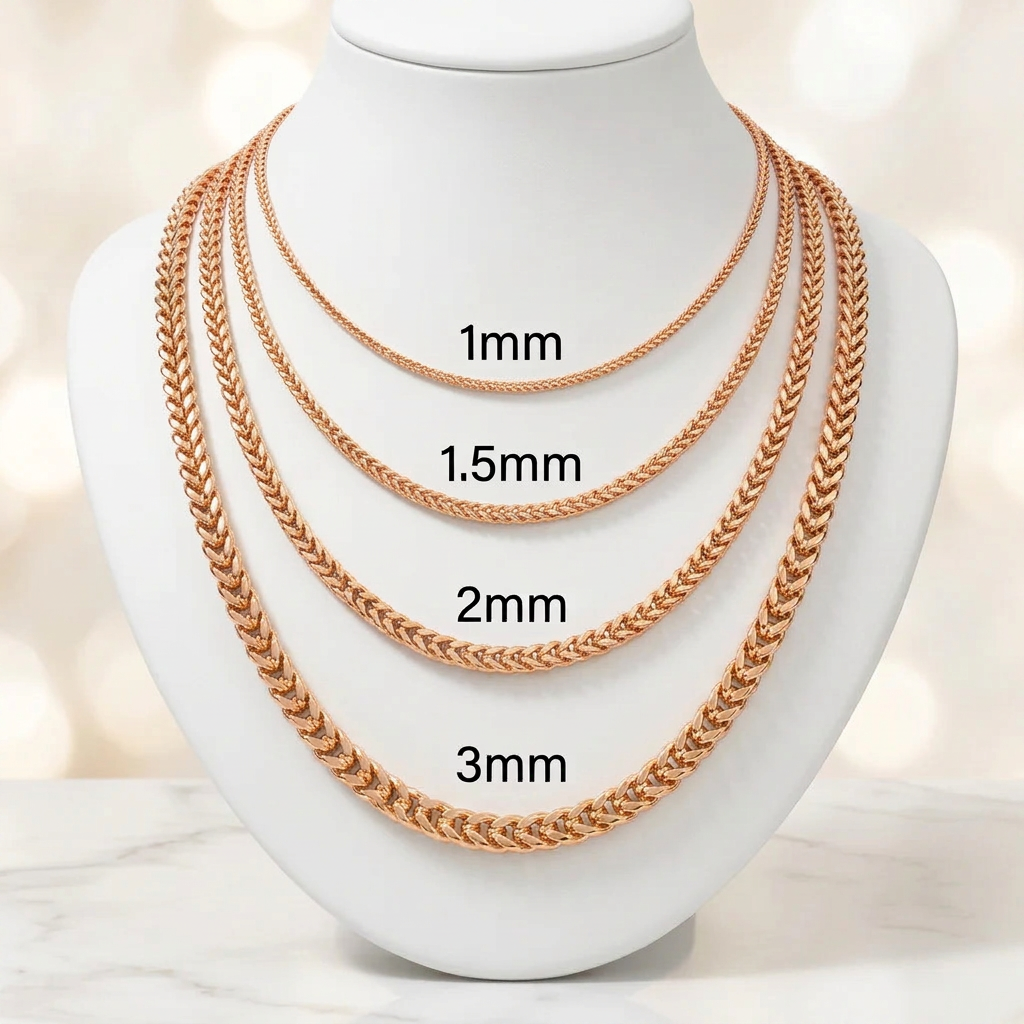 10KT Gold Hollow Franco Chains