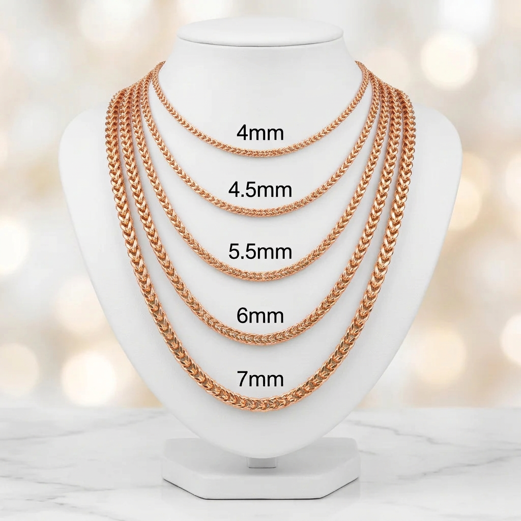 10KT Gold Hollow Franco Chains