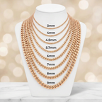 10KT Gold Hollow Miami Cuban Link Chains