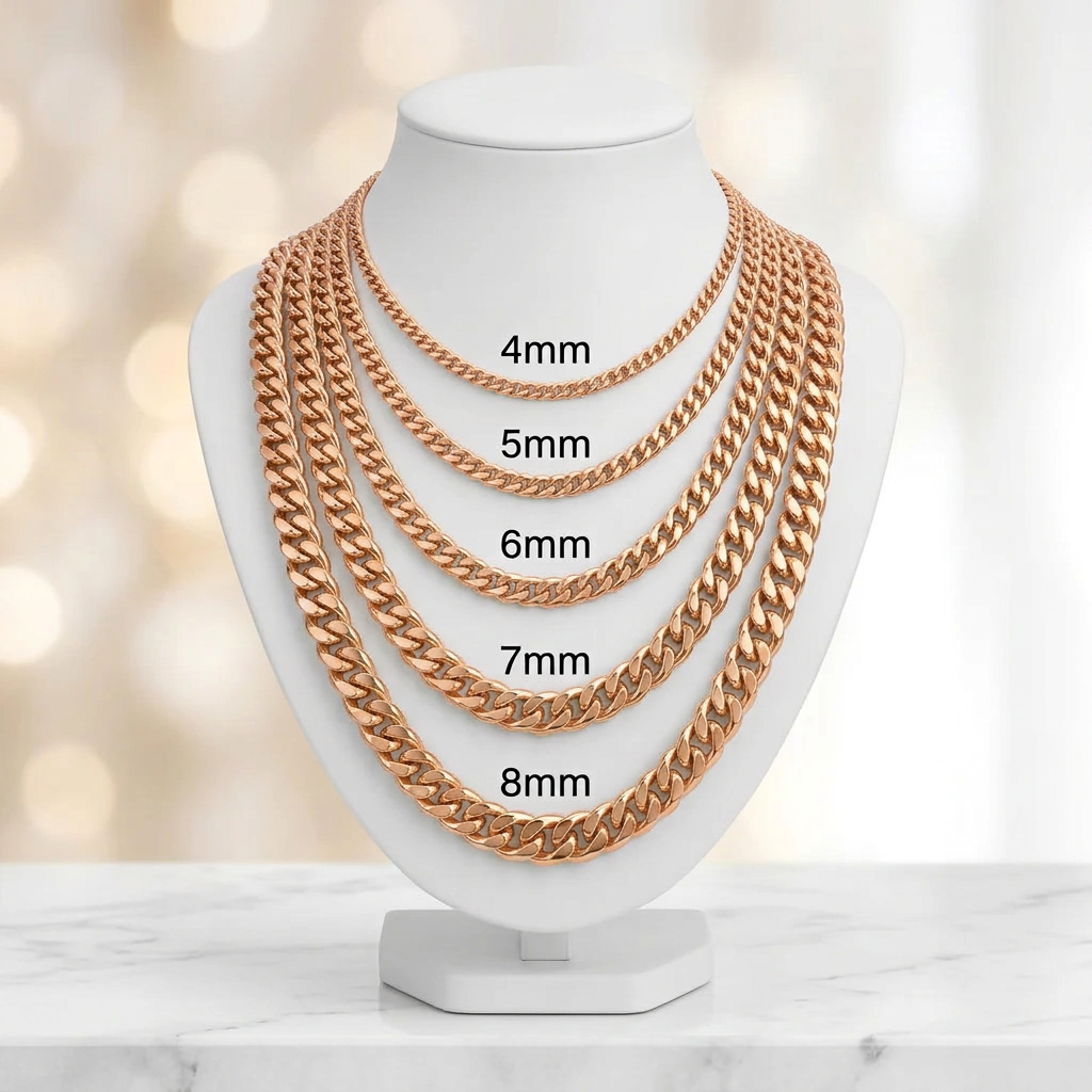 10KT Gold Hollow Puff Cuban Chains